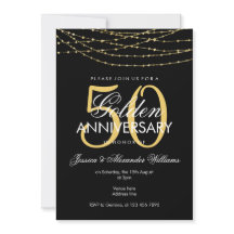 Glamoureus Gold Licht 50th Wedding Jubileum