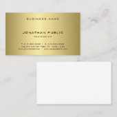Glamoureus Gold look Moderne Cool Simple Plain Visitekaartje (Voorkant / Achterkant)