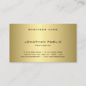 Glamoureus Gold look Moderne Cool Simple Plain Visitekaartje (Voorkant)