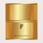 Glamoureus Gold Luxurous Moderne Elegant Sjabloon Visitekaartje (Buitenkant ongevouwen)