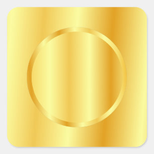 Glamoureus Gold Metallic look Blank Sjabloon Vierkante Sticker