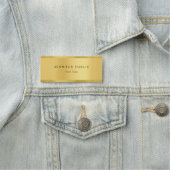 Glamoureus Gold Modern Elegant Sjabloon Rechthoek Naamplaatje (In situ)