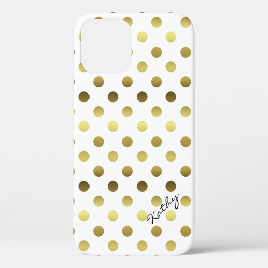 Glamoureus Gold Polka Dot Case-Mate iPhone Case (Achterkant)