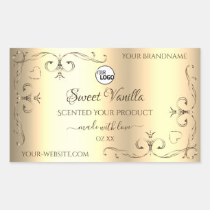 Glamoureus Gold Product Labels -  hoeken - Logo