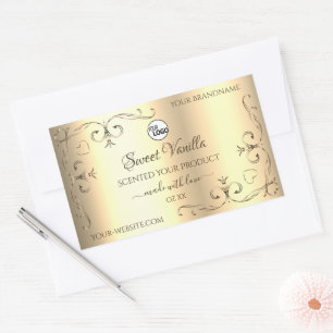 Glamoureus Gold Product Labels -  hoeken - Logo