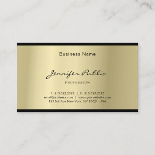 Glamoureus Gold Professional Elegant Script Visitekaartje