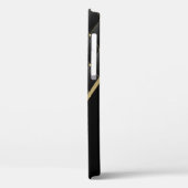 Glamoureus Gold Quilted Black Pattern, op maat Case-Mate iPhone Case (Achterkant / Links)