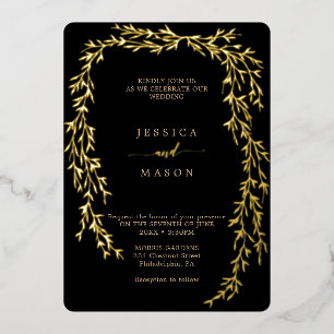 Glamoureus Gold Real Folie Wedding Invitations Uitnodiging