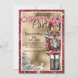 Glamoureus Gold & Red Diamonds, kerstmis Kaart