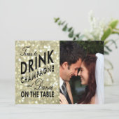 Glamoureus Gold Save the Date (Staand voorkant)