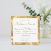 Glamoureus Gold Sparkles - Kerstmis Kaart (Staand voorkant)