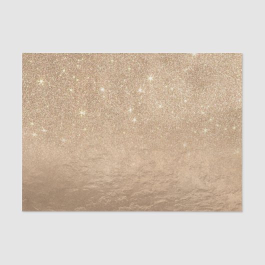 Glamoureus Gold Sparkly Glitter Foil Ombre Gradien Tissuepapier (Voorkant)