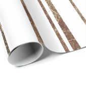 Glamoureus Gold Tropical Palm Trees op wit Cadeaupapier (Rol Hoek)