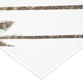 Glamoureus Gold Tropical Palm Trees op wit Korte Tafelloper (Hoek)