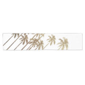 Glamoureus Gold Tropical Palm Trees op wit Korte Tafelloper (Horizontaal)