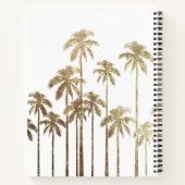 Glamoureus Gold Tropical Palm Trees op wit Notitieboek (Achterkant)