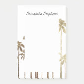Glamoureus Gold Tropical Palm Trees op wit Post-it® Notes (Voorkant)
