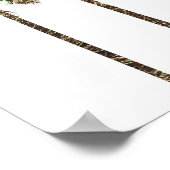 Glamoureus Gold Tropical Palm Trees op wit Poster (Hoek)