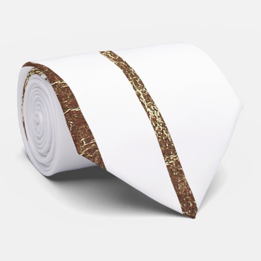 Glamoureus Gold Tropical Palm Trees op wit Stropdas (Opgerold)