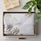 Glamoureus Gold Tropical Palm Trees op wit Tissuepapier (Geschenk)