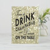 Glamoureus Gold Verloving Kaart (Staand voorkant)