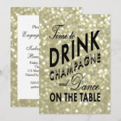 Glamoureus Gold Verloving Kaart (Voorkant / Achterkant)