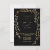 Glamoureus Gold Wedding Invitations Kaart (Voorkant)