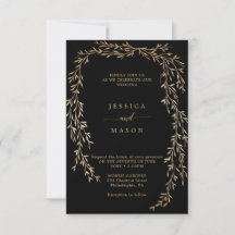 Glamoureus Gold Wedding Invitations