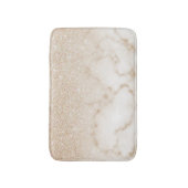 Glamoureus Gold White Glitter Marmer Gradient Ombr Badmat (Voorkant Verticaal)