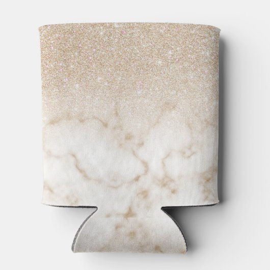 Glamoureus Gold White Glitter Marmer Gradient Ombr Blikjeskoeler (Achterkant)