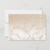 Glamoureus Gold White Glitter Marmer Gradient Ombr Save The Date (Achterkant)