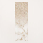 Glamoureus Gold White Glitter Marmer Gradient Ombr Yogamat (Voorkant)