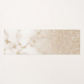 Glamoureus Gold White Glitter Marmer Gradient Ombr Yogamat (Voorkant (horizontaal))