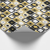 Glamoureus Gold Wrapping Paper met Retro Cadeaupapier (Hoek)