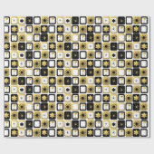Glamoureus Gold Wrapping Paper met Retro Cadeaupapier (Vlak)
