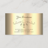 Glamoureus Golden Corners Ornamenten Initialen Visitekaartje (Achterkant)