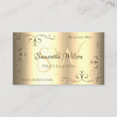 Glamoureus Golden Corners Ornamenten Initialen Visitekaartje (Voorkant)