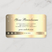 Glamoureus Golden Glitter Sparking Stars met Logo Visitekaartje (Achterkant)