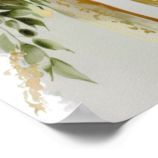 Glamoureus Goud, Bruids Cascading Bouquet 1, Poster (Hoek)