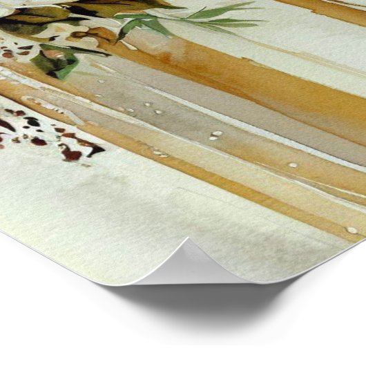 Glamoureus Goud, Bruids Cascading Bouquet 2, Poster (Hoek)