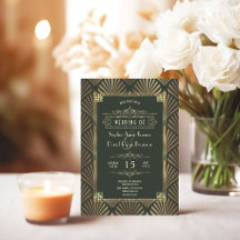 Glamoureus Goud Donkergroen Art Deco jaren '20 Bru