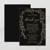 Glamoureus goud in plaats van gunsten Kaart (Voorkant / Achterkant)