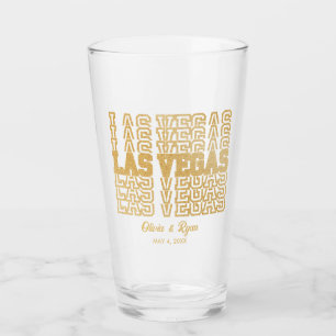 Glamoureus Goud Las Vegas Bruiloft Bruidsfeestgesc Glas