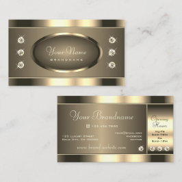 Glamoureus goud met lichtgevende sprankelende diam visitekaartje