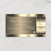 Glamoureus goud met lichtgevende sprankelende diam visitekaartje (Achterkant)