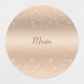 Glamoureus goud metaalgaas, gradiënt, sterren labels (Design 2)