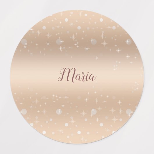 Glamoureus goud metaalgaas, gradiënt, sterren labels (Design 2)