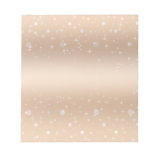 Glamoureus goud metallisch luster, gradiënt, sterr notitieblok (Voorkant)