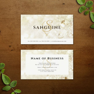 Glamoureus Goud Monogram Glitter Bokeh Visitekaartje