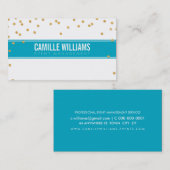 GLAMOUREUS goud sprankelend glitter confetti turqu Visitekaartje (Voorkant / Achterkant)